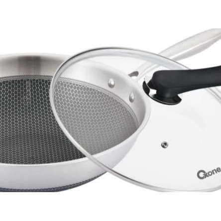 Oxone Honeycomb Wajan Wok Pan Anti Lengket Stainless Steel