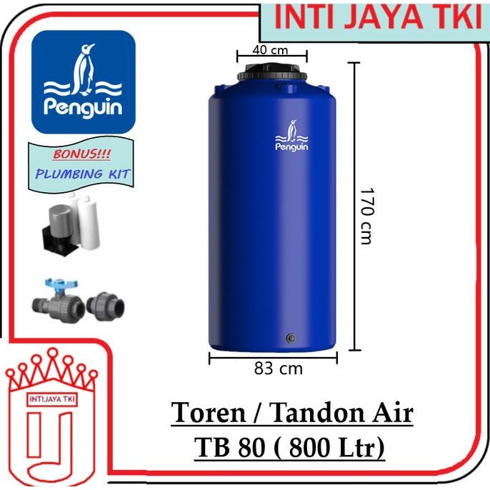 Diskon Tb 80 (800Ltr)Toren / Tandon Air Pvc Penguin Original