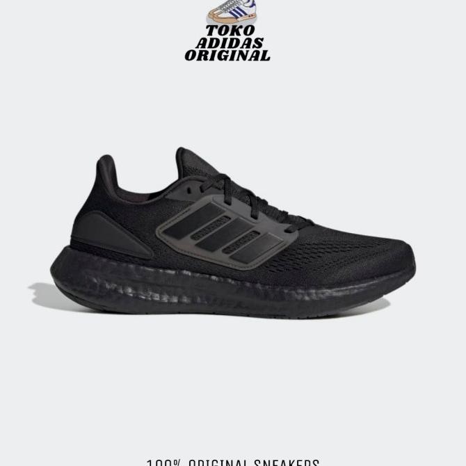 SEPATU LARI PRIA ADIDAS PUREBOOST 22 TRIPLE BLACK ORIGINAL BNIB RESMI