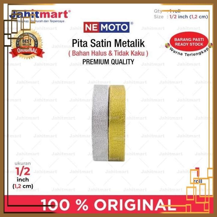 

[JTM] PITA SATIN 1/2 INCH / 1,2 CM PER ROLL EMAS PERAK