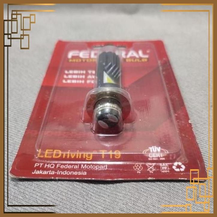 [RTP] LAMPU LED MOTOR FEDERAL LEDRIVING T19 H4 H6 MOTORCYCLE BULB PUTIH