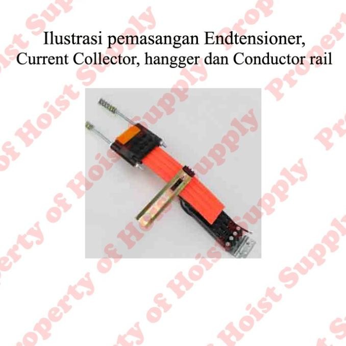 End Tension Strainer & power in for hoist crane