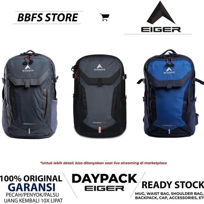Eiger Backpack Original 2493 R. Lt14 Meridian 30 Liter Tas Laptop - Meridian 30L Co