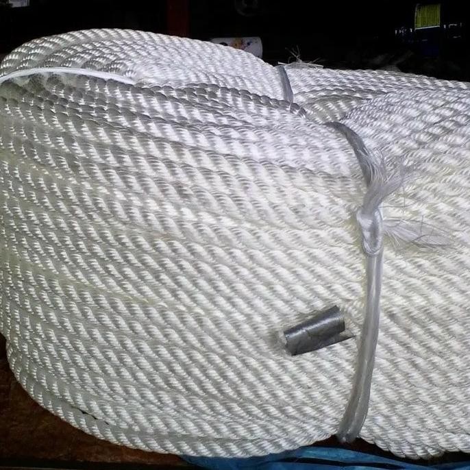 Tali tambang nilon / Nilon putih 6mm harga per roll murah