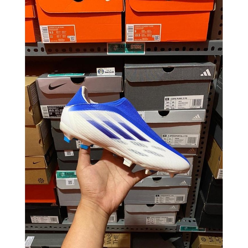 Sepatu Bola Adidas X SpeedFlow.3 LL FG White Blue GW7495 Original BNIB