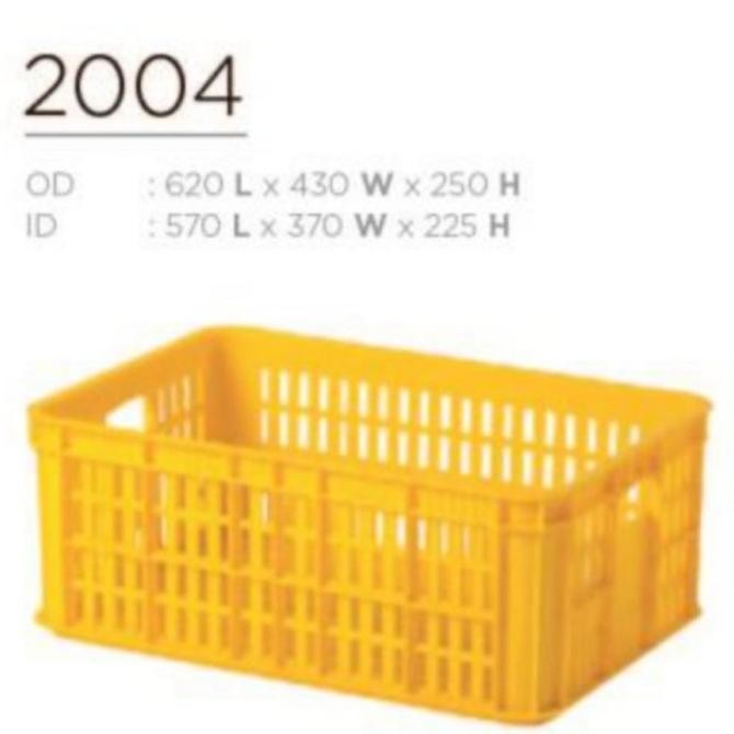 62X43X25 Box Container Rabbit 2004 Keranjang Industri Sayur Ikan Buah New Stok