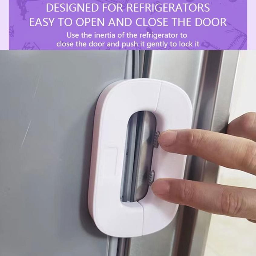 Premium Baby Safety Lock / Kunci Pengaman Pintu Laci Lemari Pakaian Kulkas / Kunci Freezer Mencegah 