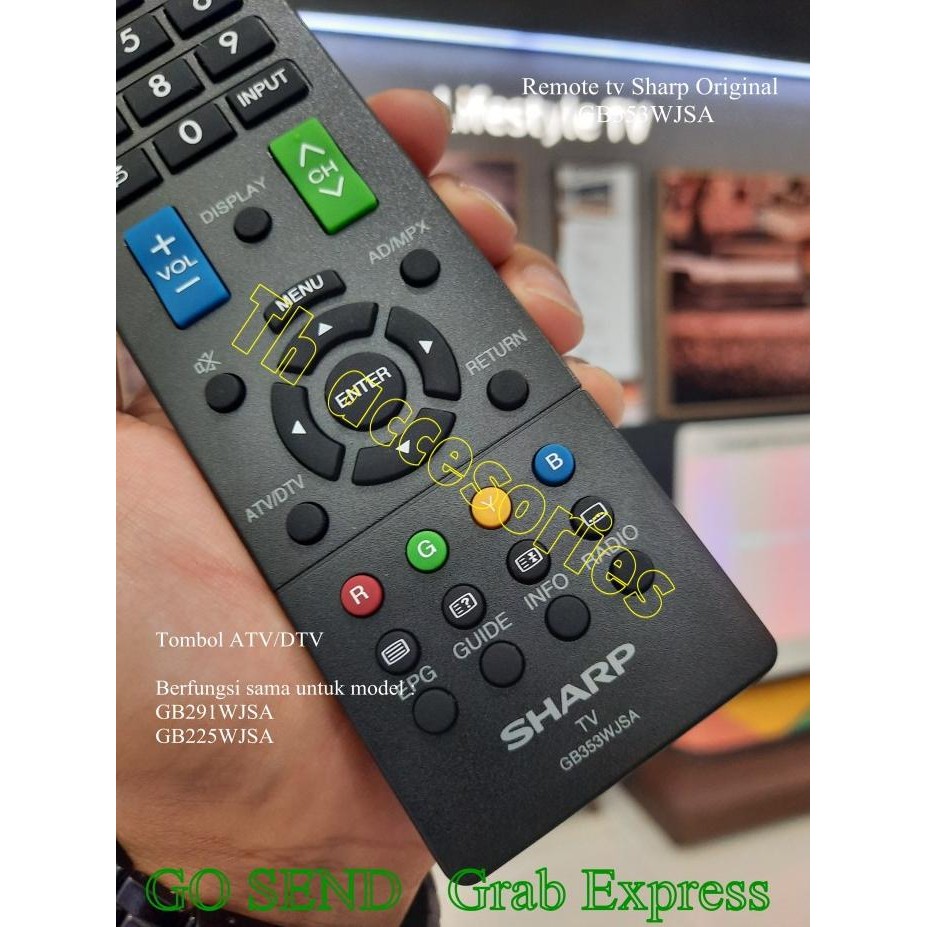 Remote tv sharp Original GB353WJSA untuk GB291WJSA / GB225WJSA murah