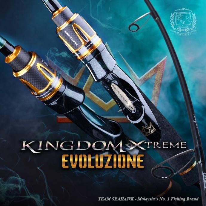 Joran pancing Sehawak Kingdom Evoluzione Casting dan spinning