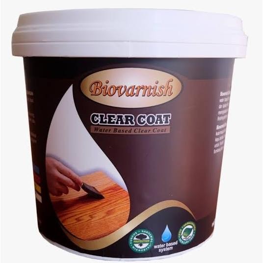 Biovarnish clear coat waterbased pernis kayu transparan 1 kg murah