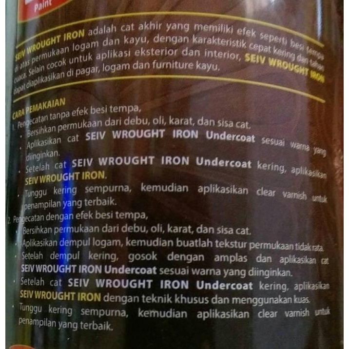 CAT PAGAR BESI TEMPA SEIV 1KG COPPER METALLIC WARNA TEMBAGA 1 KG murah