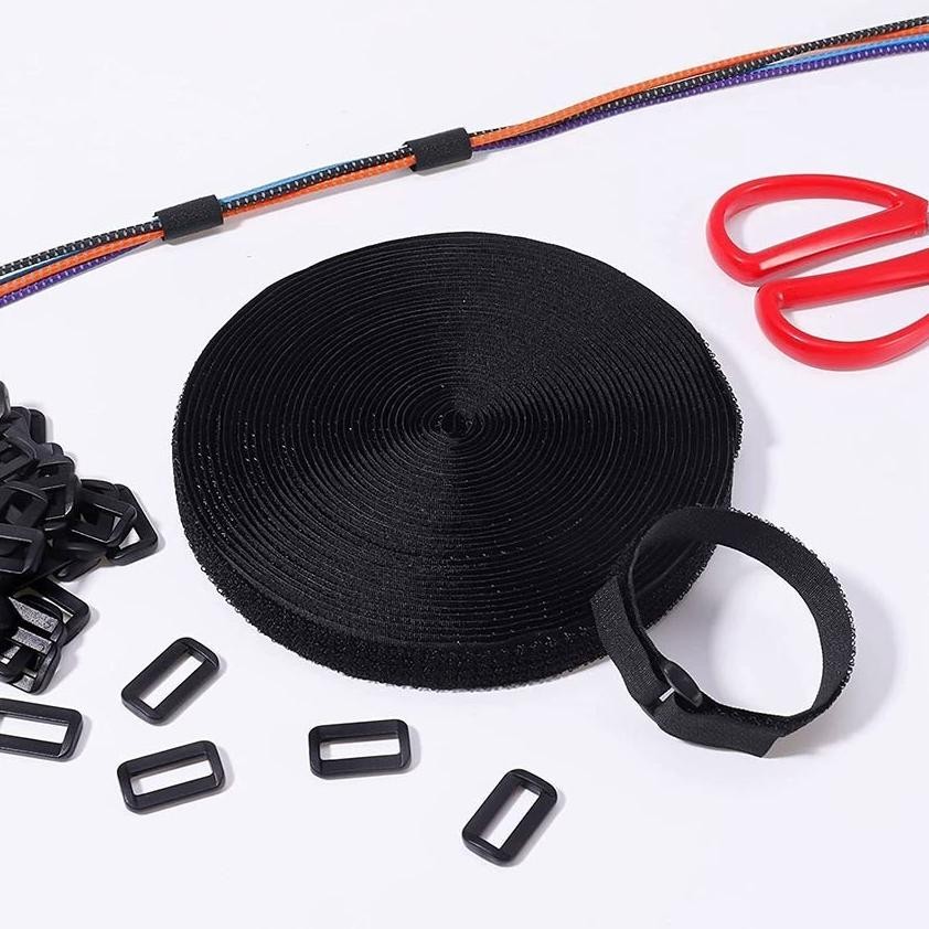 

Premium 5M/10M Hook&Loop Cable Tie / Pengikat Kabel Ties Hook&Loop Organizer / Nylon Fastener Strap Buckle Hook Loop Serbaguna High Quality