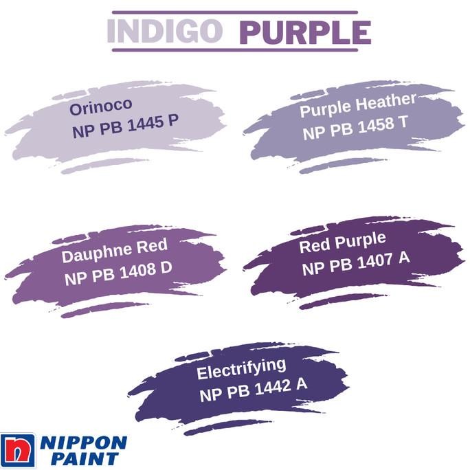 NIPPON Q-LUC GOLD 4,5KG WARNA UNGU CAT TEMBOK WARNA ORINOCO / PURPLE HEATHER / DAUPHNE RED / RED PUR