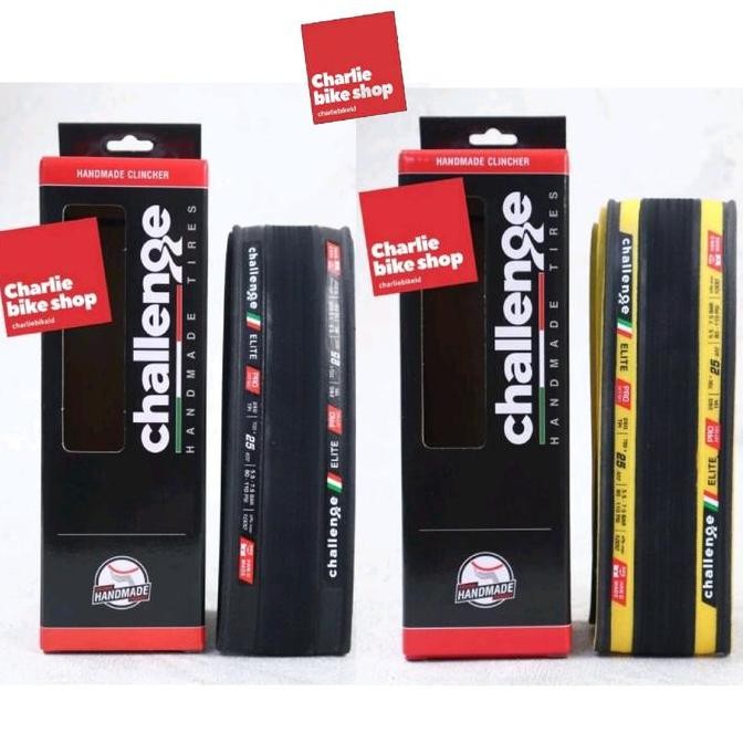 Ban Luar Roadbike Handmade Challenge ELITE PRO Clincher Full Black & Black Tanwall 260 TPI - 700x25C