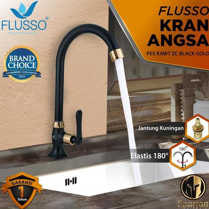 Flusso Kran Wastafel Black Gold Kran Cuci Piring Drat 1/2 Keran Cuci Tangan Keran Wastafel | 821 New