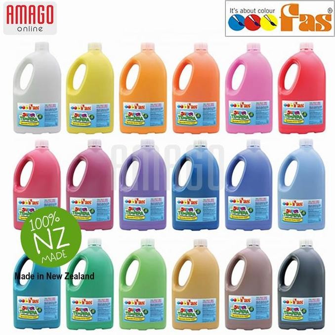 

Cat Poster Lukis Sekolah FAS Super Tempera Washable Poster Paint 2 liter - Pilih Warna YAN