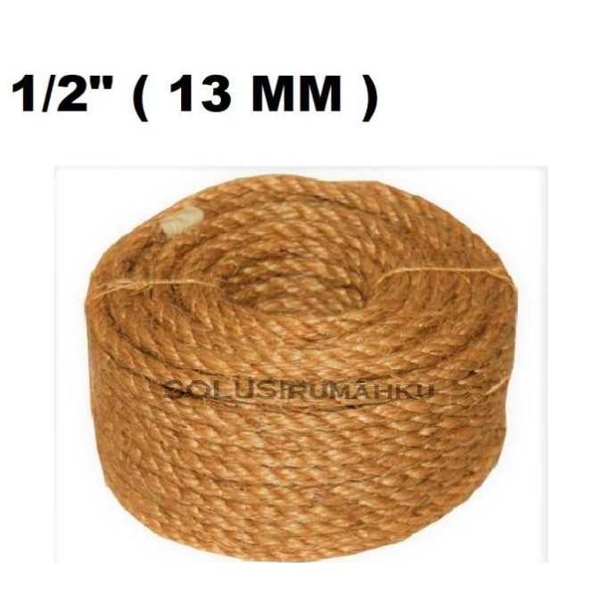 50 Mtr Tambang Dadung 1/2 Inch ( Tali Manila 13 Mm ) Kawat Gurita New Stok