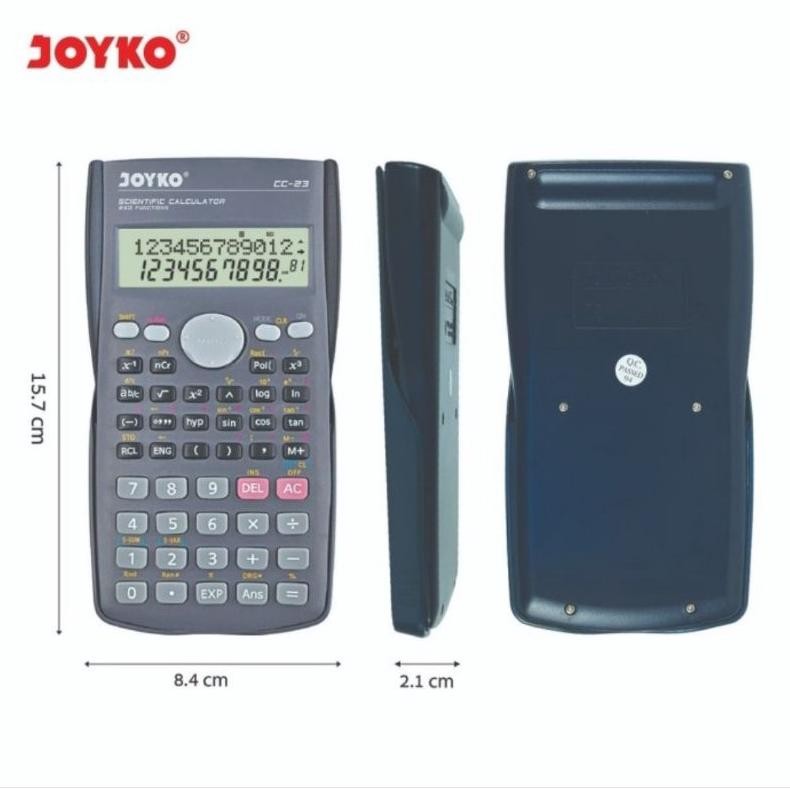 

TC21 Kalkulator Ilmiah JOYKO CC-23 - Scientific Calculator CC-23CO Original 240 Fungsi Sale