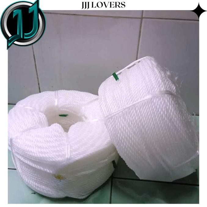 Tali Tambang Kecil Plastik Nilon Tambang Putih Tambang Nylon 3Mm 1 Rol New Stok