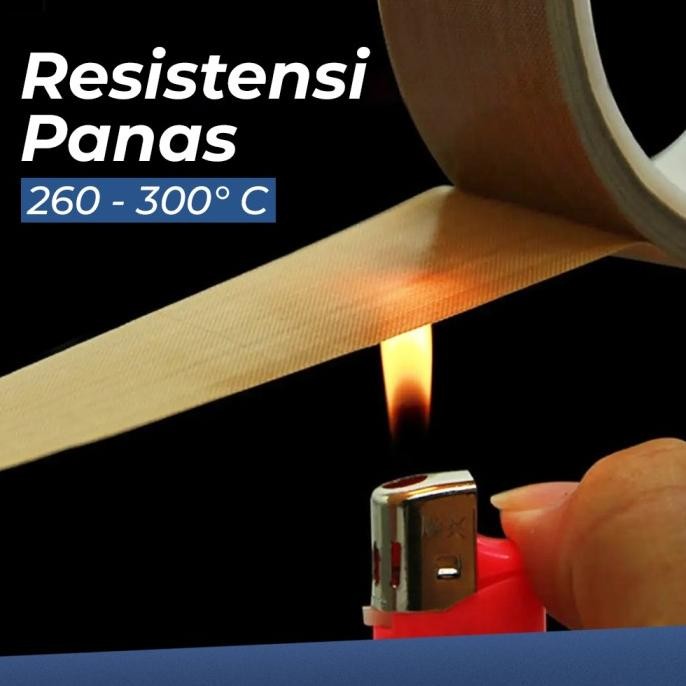 Lakban Teflon Tape Ptfe Tahan Panas Isolasi Kertas Kain Restock