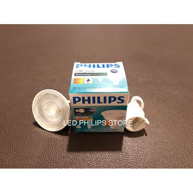 LAMPU HALOGEN LED SPOT PHILIPS 3 WATT 3WATT 3 W 220V TUSUK MR16 MR 16 murah