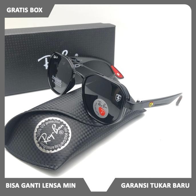 new kacamata hitam sangglass RAYBAN006 Ferrari 3675 / kacamata hitam polarized /  kacamat pria / kac