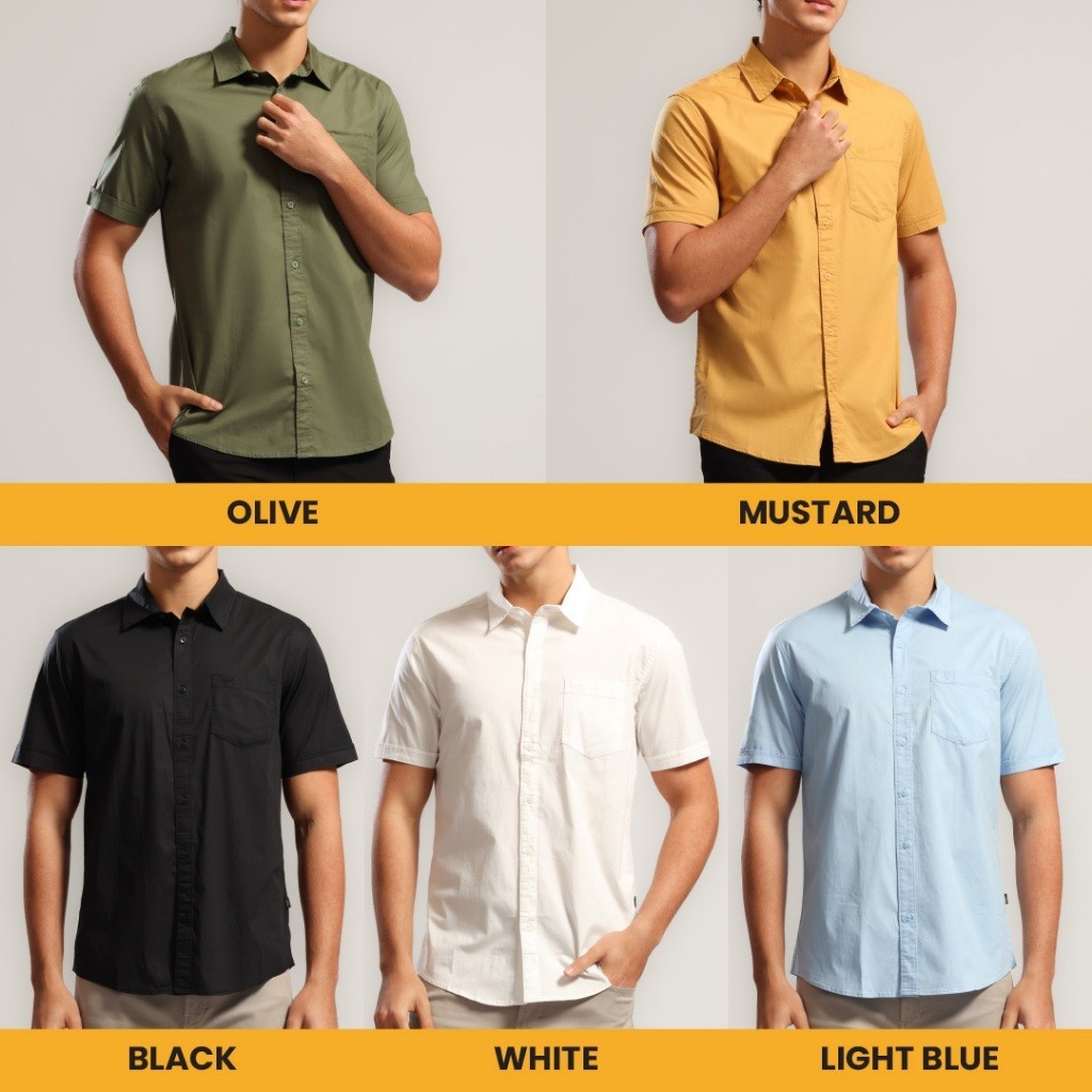 Emba Classic - Arttruk 1 Kemeja Pria Lengan Pendek Polos Slim Fit