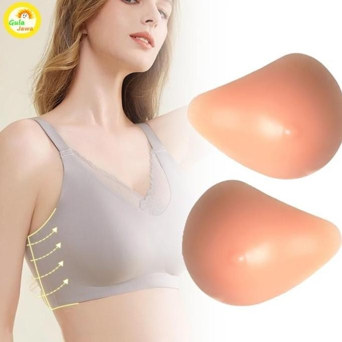 Terlaris 1 Buah Silikon Bra Mastektomi Insert Pad Penyumpal Breast Cancer Payudara Palsu Payudara Pa