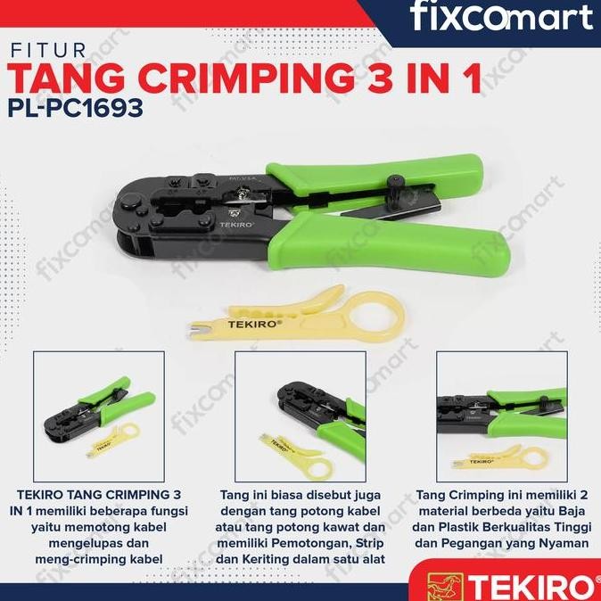 Murah Tekiro Tang Crimping 3 In 1 / Tang Rj45