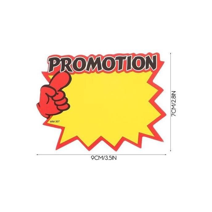 

Kertas Harga Promo 50pcs Pop Card Price Tag Kartu Promosi Sale Kertas Penjepit Harga Tulisan Sale murah