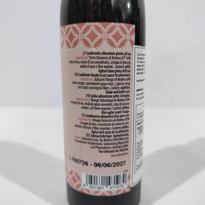 

Lodovici Balsamic Pure Glaze Modena Vinegar 250ml Aceto Balsamico murah