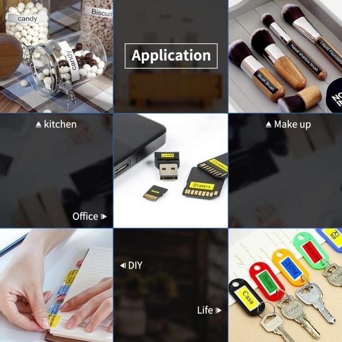 

Label Tape Printer Brother TZE 241 641 251 261 651 661 211 611 221 231 621 631 8m 6mm 9mm 12mm 24mm Black on White Yellow Putih Kuning murah