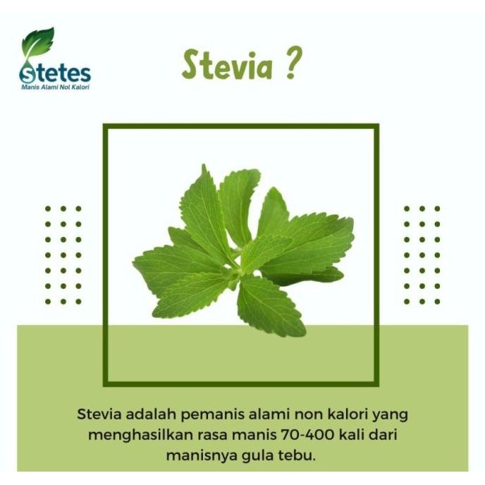 

STETES Stevia - 0 Kalori Pengganti Gula Tetes Sehat Alami BPOM Halal murah