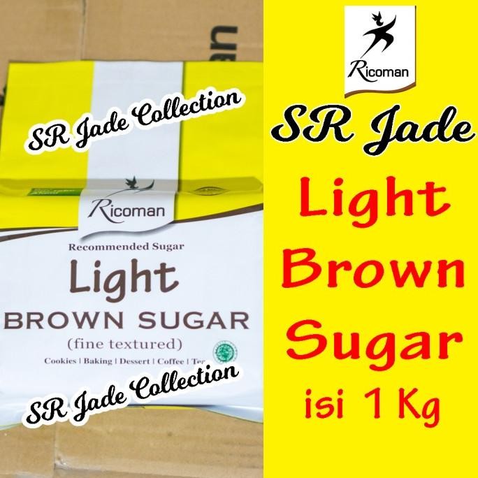 

[1Kg] Ricoman Brown Sugar 1 Kg Light Dark Gula Ricoman ~ SR Jade murah