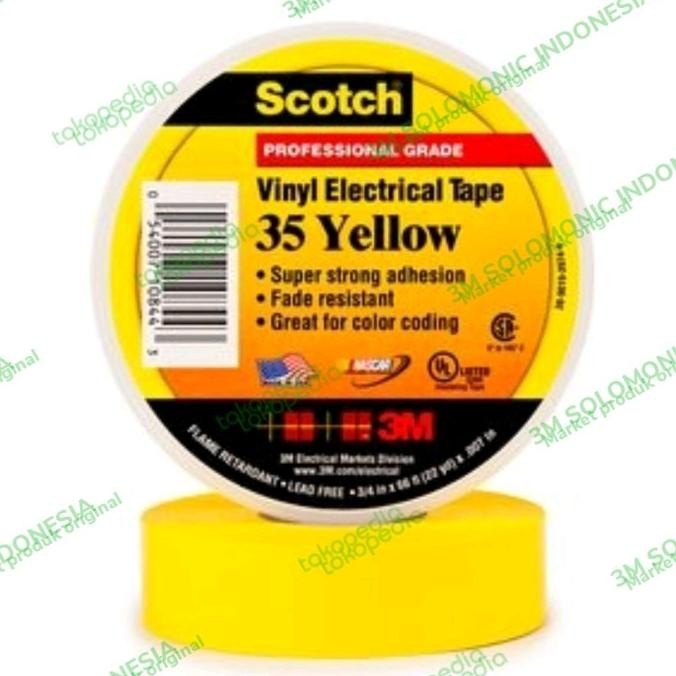 

Isolasi 3M Scotch 35 yellow original termurah murah