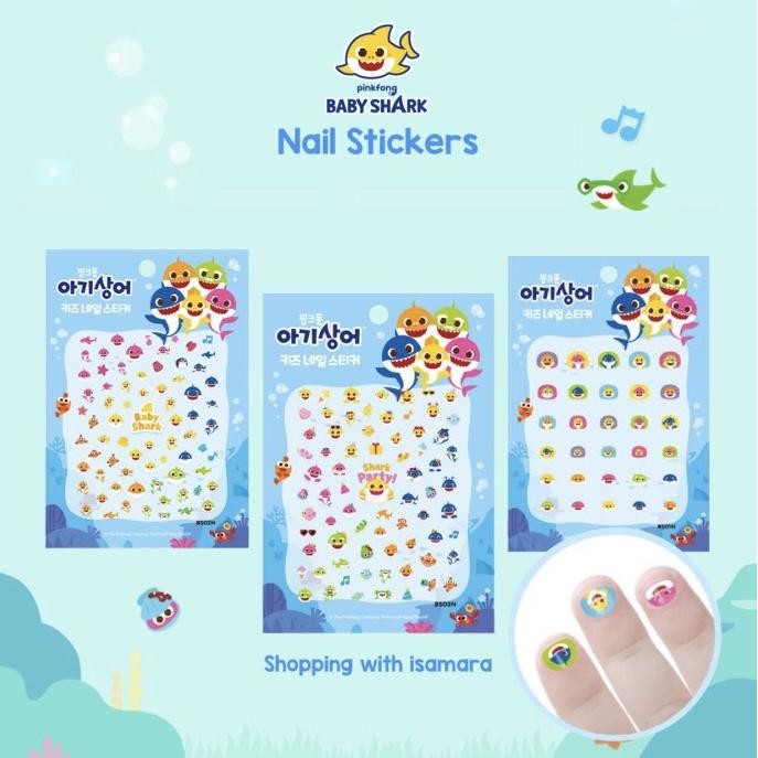 Sale Pinkfong Baby Shark Nail Stickers / Stiker Kuku Anak