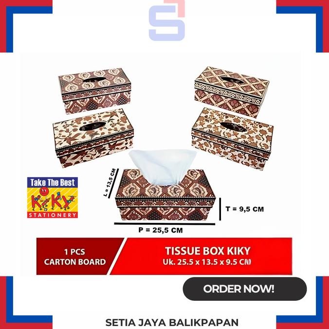 Produk Unggulan] Kotak tissue / box tissue / tempat tissue karton kiky
