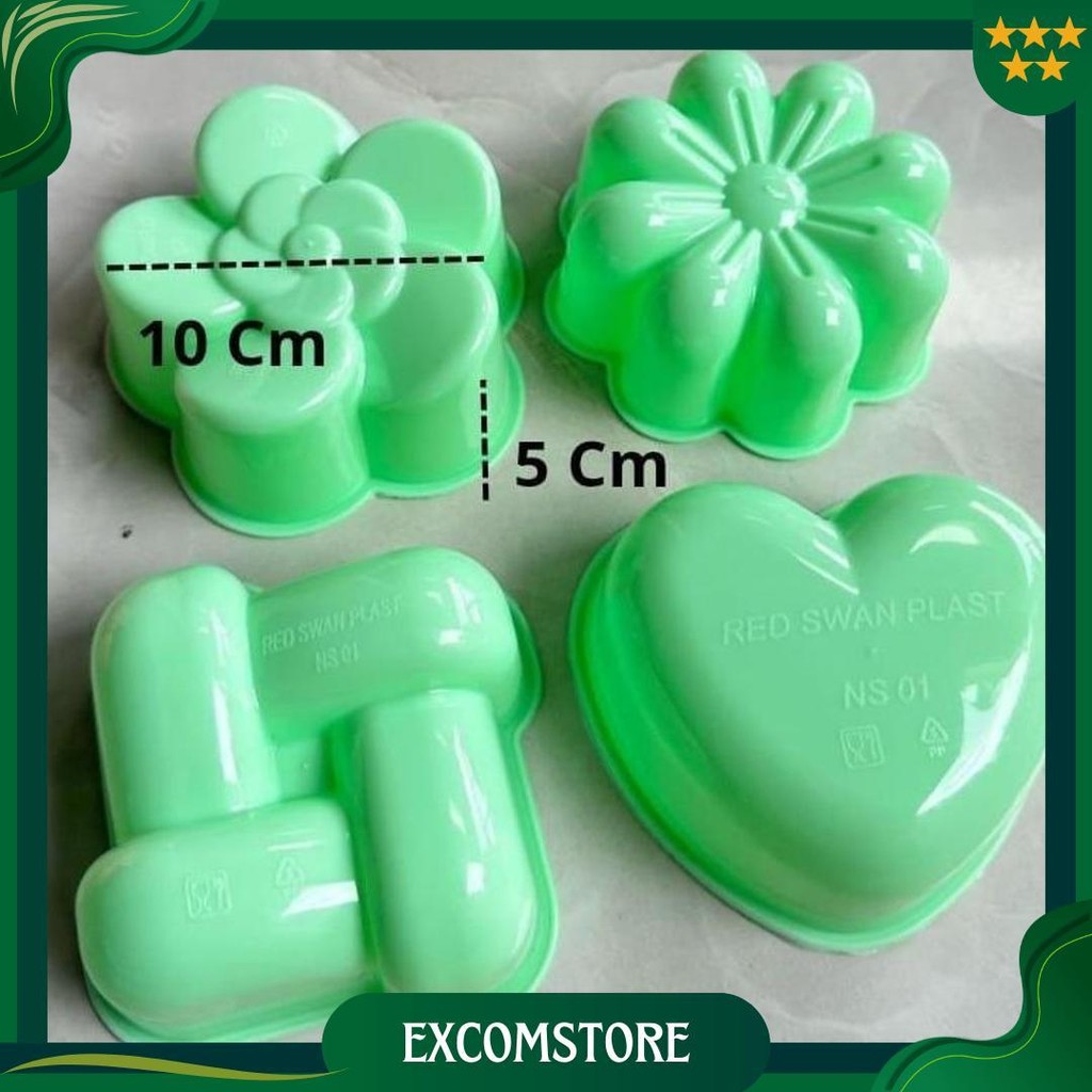 Cetakan Nasi Bento Set Isi 4Pcs / Cetakan Nasi Kotak Nasi Tumpeng Nasi Kuning Ori