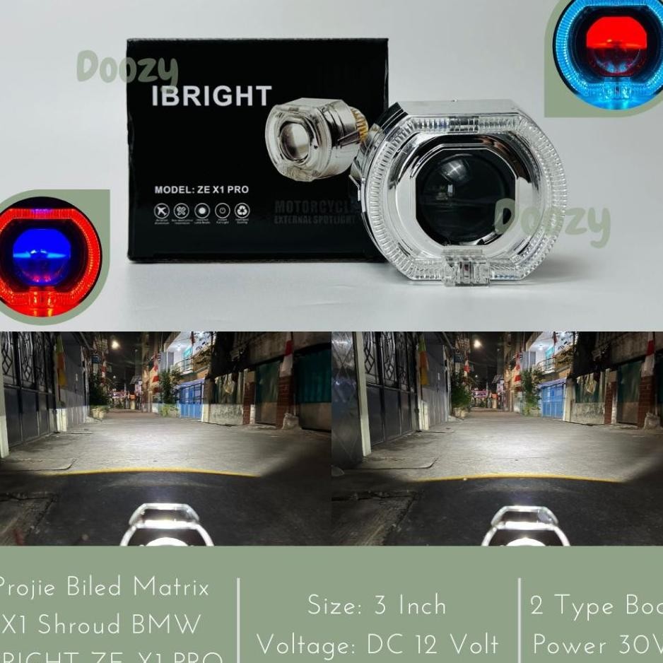 Ight Ze 1 Pro Projie Biled Matri 1 Hroud Bmw 3 Inch Body Hitam Ier Cahaya Putih Plu Ipa