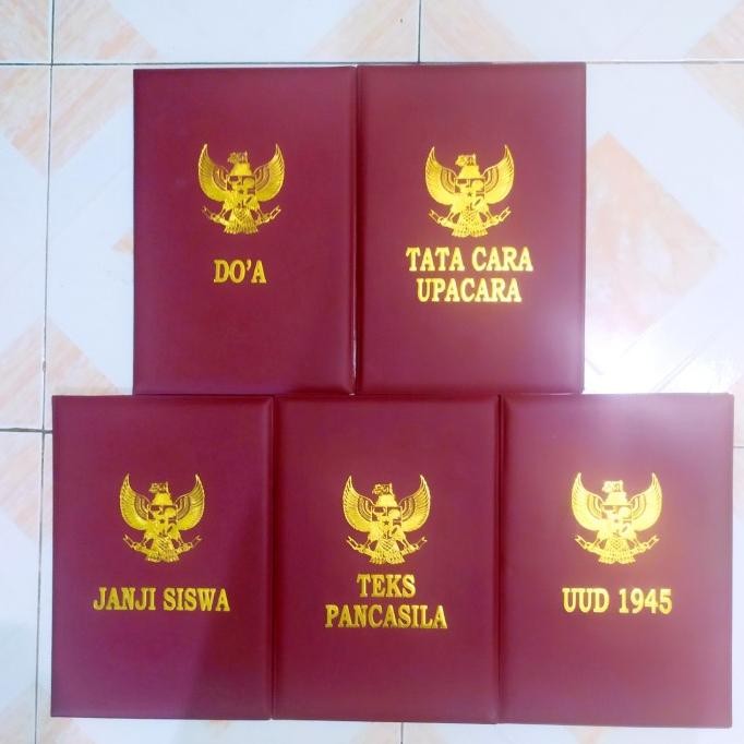 

|| FARISMAL / 5 Map Upacara Bendera Bahan kulit sintetis untu SD SMP SMA ||~~~