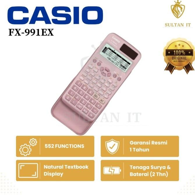 

TERLARIS - KALKULATOR SCIENTIFIC CASIO FX 991EX - Pink ORIGINAL