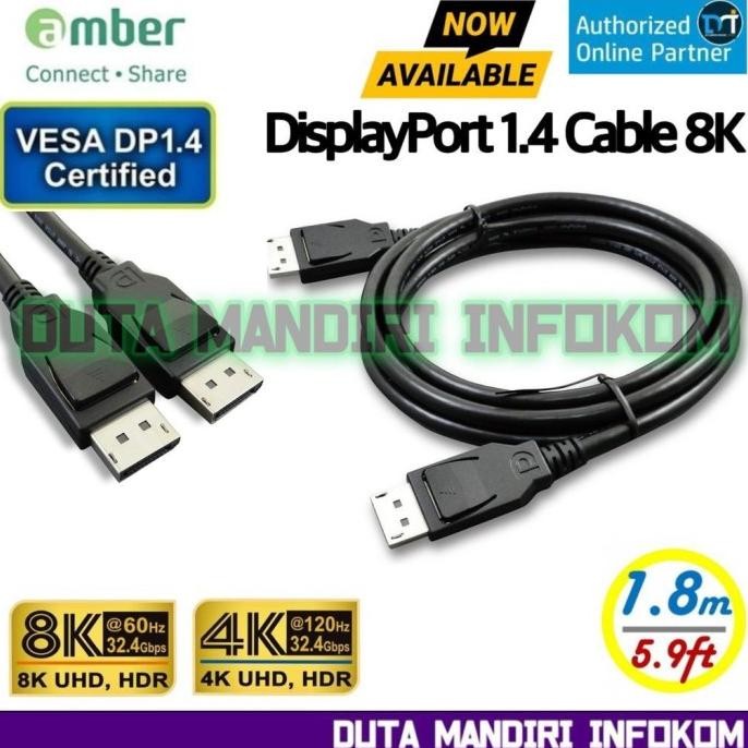 Amber Dpc 418 - Cable Display Port 1.4 Support 8K 60Hz Displayport