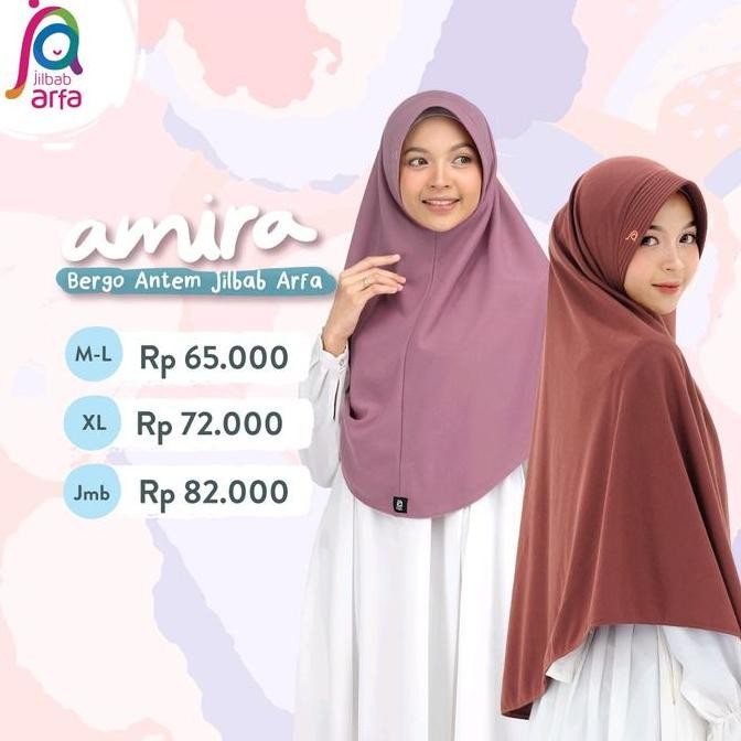 Murah Jilbab Arfa Afra Kerudung Instan Amira Pad Antem Size Jumbo  Bahan Kaos Premium Adem Muslim Sy