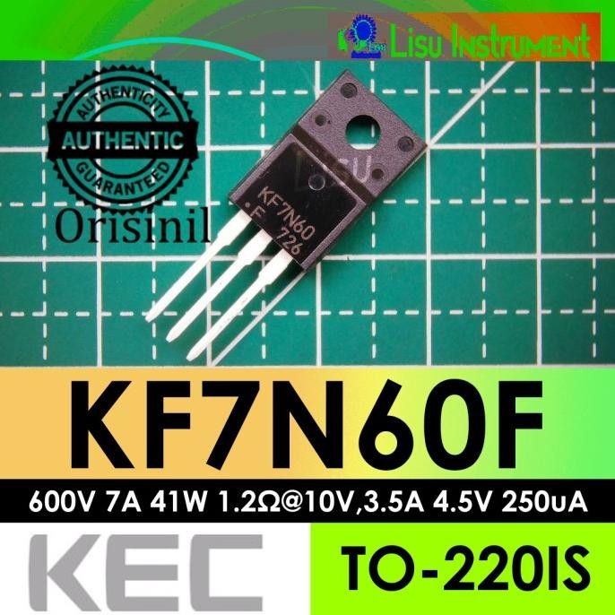 KF7N60F 600V 7A 41W 10V,3.5A 4.5V 250uA 1 N-Channel MOSFET TO-220IS Original KEC lisu992 Ayo Beli