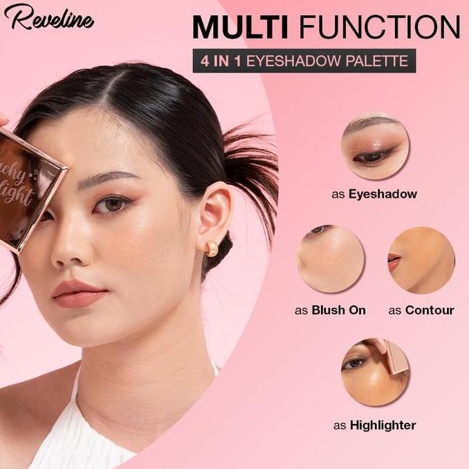 NEW REVELINE 2pcs Eyeshadow Palette (9gr) BPOM  | Bundling Dazzling Gleam Peachy Starlight + Brown T