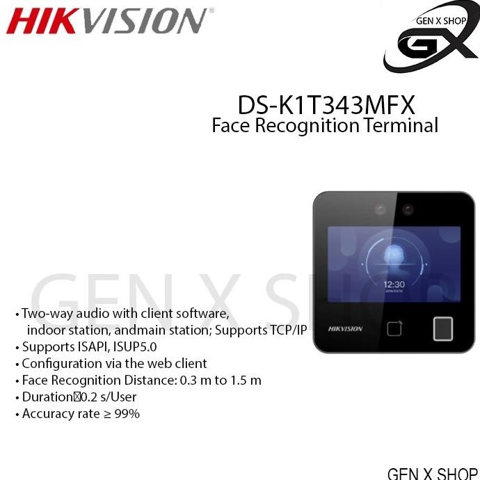 

Promo Hikvision Ds-K1T343Mfx Face Recognition Terminal Absen Card Or Finger