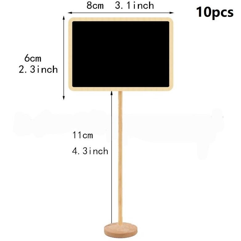 

gq-68 10pcs Mini Chalkboard Papan Tulis Mini Black board Mini Stand Board Termurah