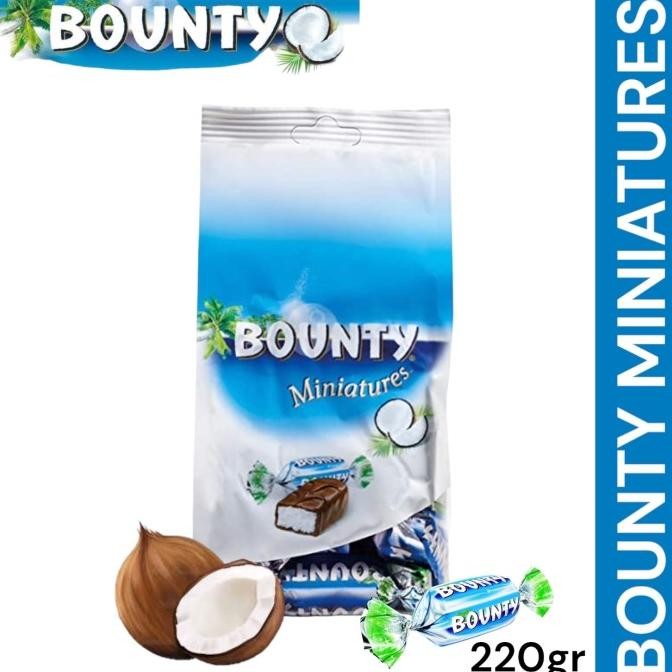 

BOUNTY MINIATURES 220 GRAM | CHOCOLATE COCONUT BOUNTY MINI murah