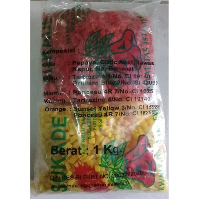 

Sukade 1 kg manisan buah cake 4 warna murah