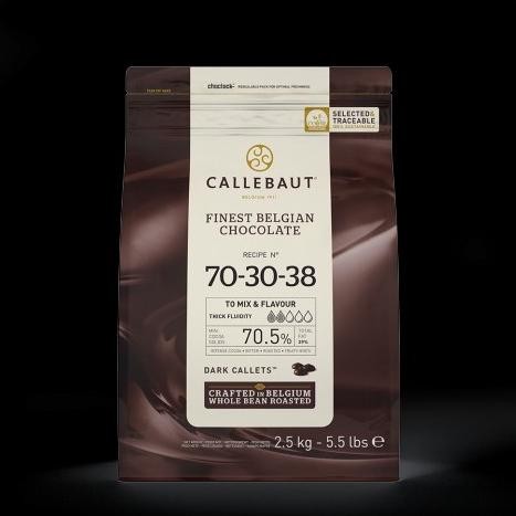 

Callebaut Dark Extra Bitter Chocolate 70% 38NV 250 gram repack murah